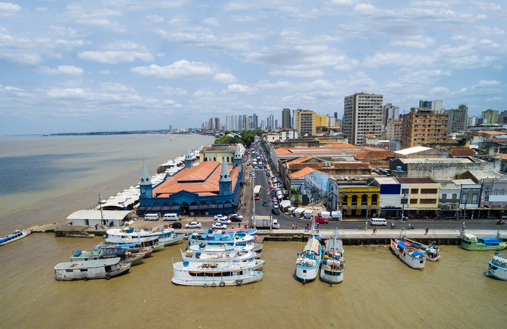 Barcos em Belém do Pará