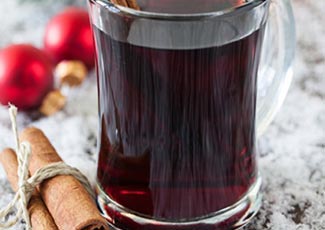 Drinking mulled wine