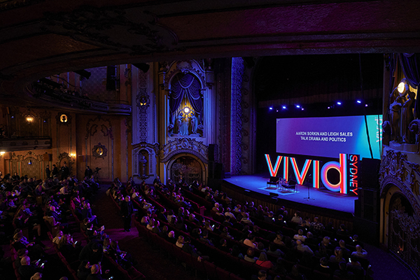 State Theatre event as part of Vivid Ideas, during Vivid Sydney.