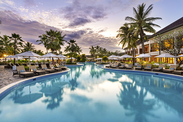Tropical pool setting at Sofitel Fiji Resort & Spa