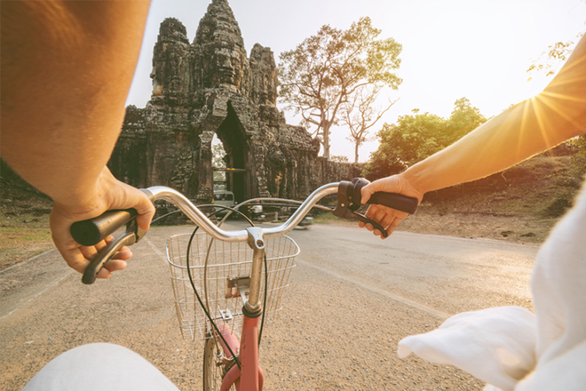 Cambodia with kids: family bike tour exploring Angkor Wat
