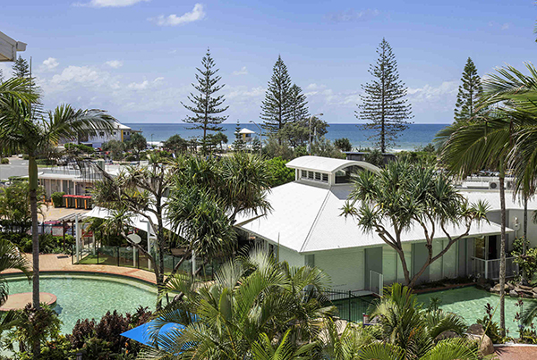 Views of the resort at BreakFree Alexandra Headland Beach