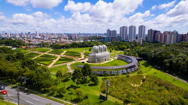 Curitiba Paraná Brasil vista para jardim botânico