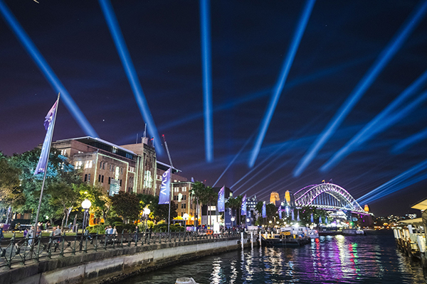 Our Connected City, lights up during Vivid Sydney 2023