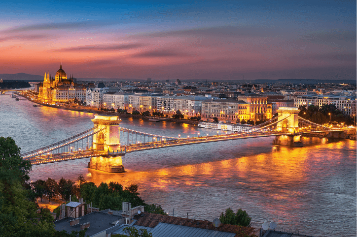 Budapest am Nacht