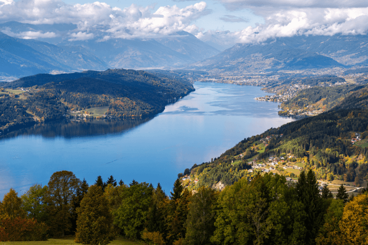 Blick auf den Millstätter See, Kärnten, Österreich