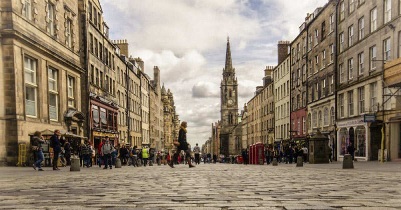 Calm before the storm at Edinburgh's Royal Mile