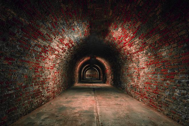Túneis subterrâneos cheios de mistérios			