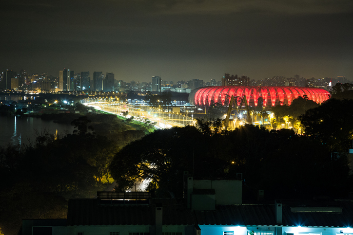 Vista do estádio Beira Rio, em Porto Alegre