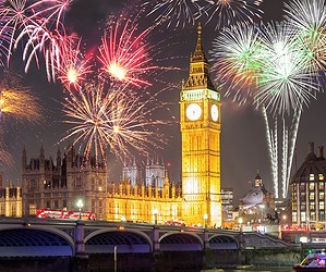 Feuerwerk zu Silvester in London