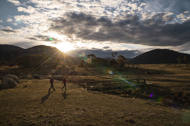 Sunset at Namadgi National Park near Canberra. 