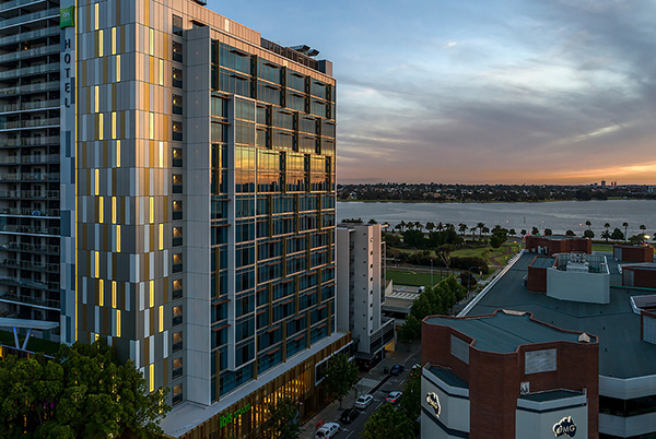 The facade of ibis Styles East Perth