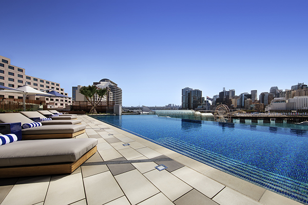 Infinity pool at Sofitel Sydney Darling Harbour