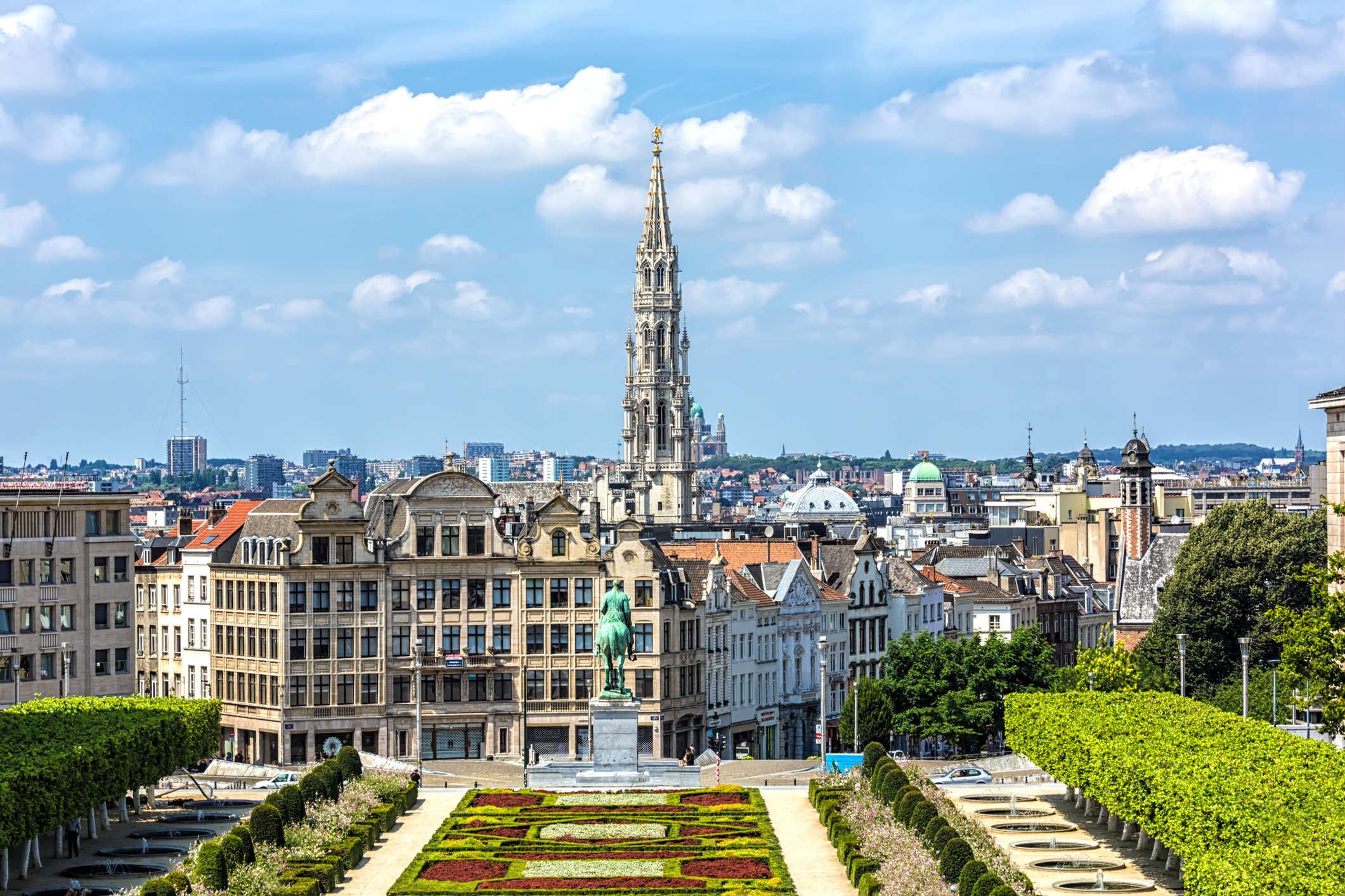 Une vue paisible de Bruxelles