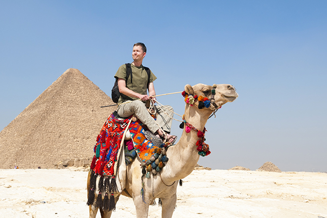 Balade à dos de chameau en Egypte 