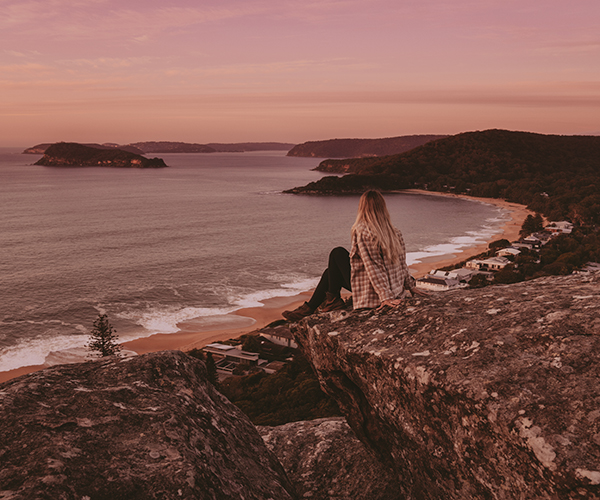 The sunrise from Mount Ettalong