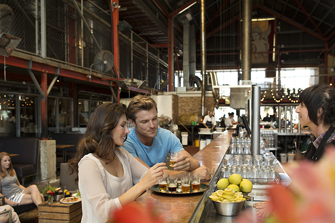 Beer samples at the Little Creatures Brewery in Fremantle 