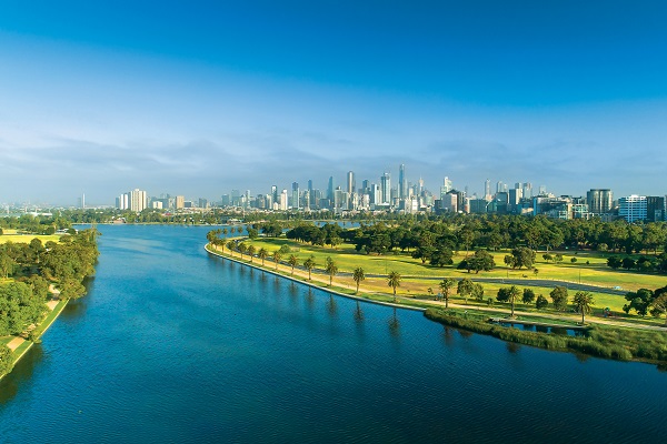 Albert Park Lake is a great place to enjoy Melbourne views