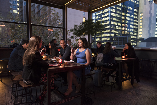 Dinner and drinks in Melbourne.