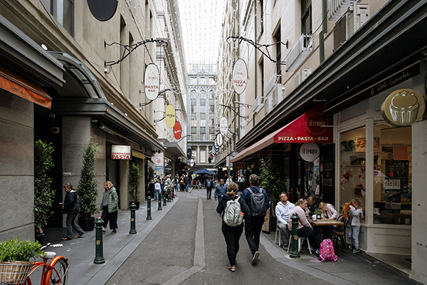 Walk the Melbourne laneways together while on holidays with kids - there's so much to discover and so much great food to try