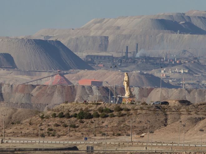 Vista panorámica de la mina Chuquicamata.