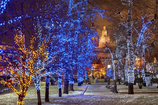Luci di Natale a Mosca