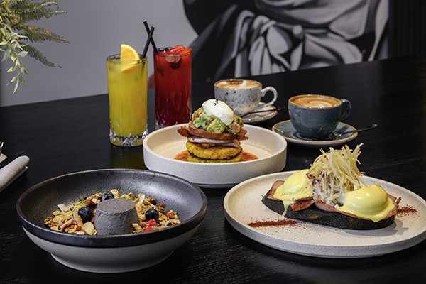 Breakfast dishes at Mövenpick Hotel Hobart