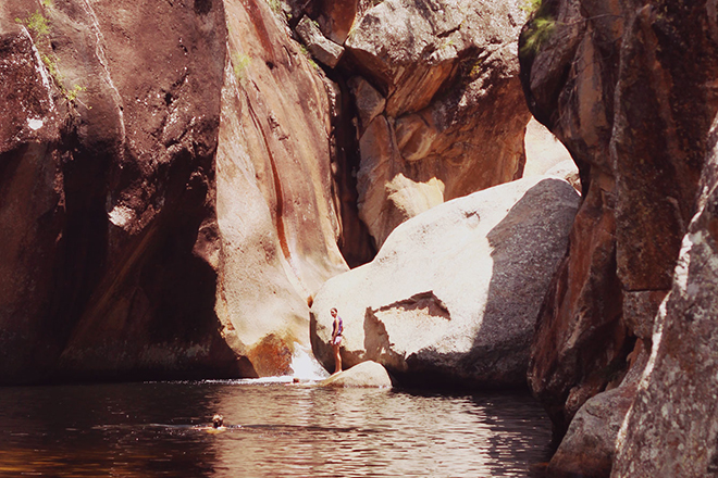 Hidden waterhole in Mount Barney, Queensland