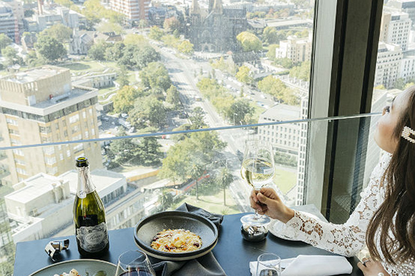 Lunch at No35 with views of the Melbourne skyline
