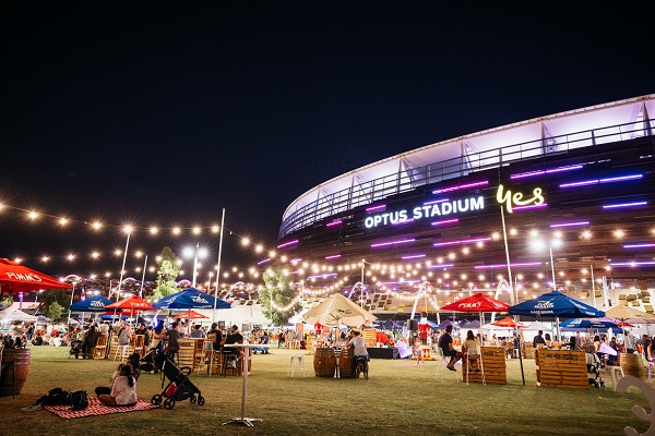 People visiting Optus Stadium for an event on in Perth