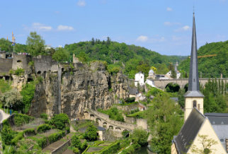 Een deel van Luxemburgs sterke vestingmuren