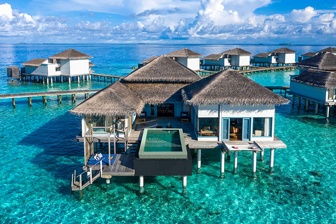 Sunset overwater villa with pool: Raffles Maldives Meradhoo
