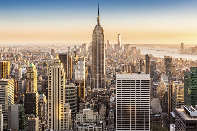 Vista sui grattacieli di New York