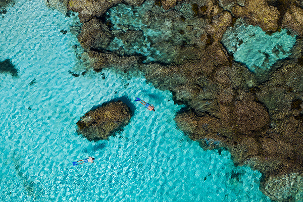 Aerial shot of Rottnest Island beach