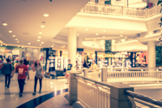 Busy shopping centre