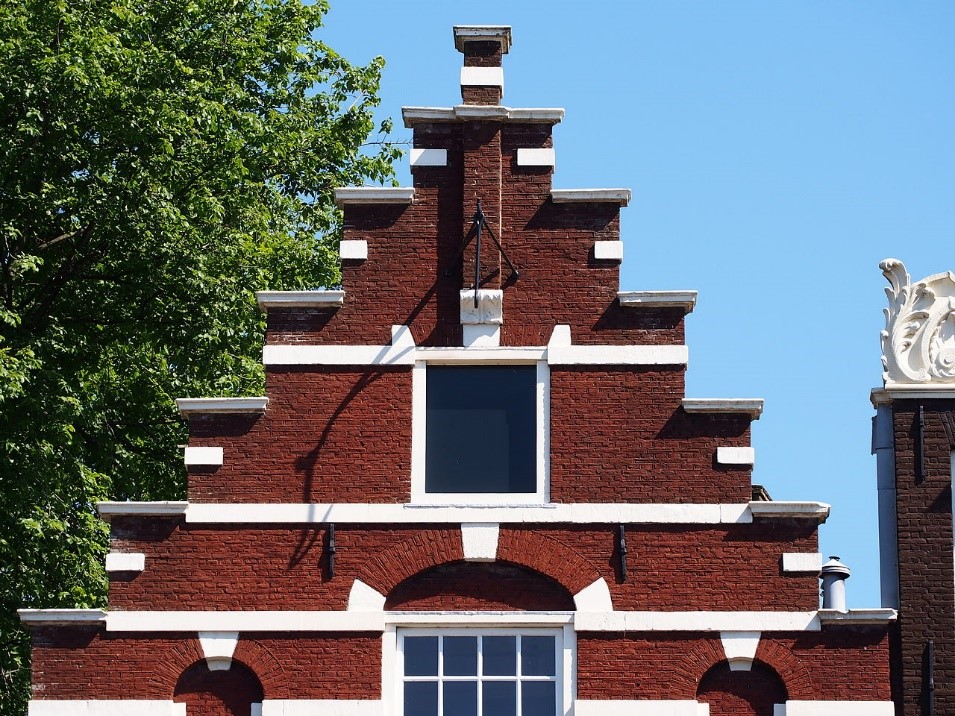 sharp stepped gable roofs