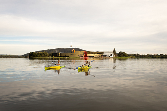 Sunrise kayaking around Canberra. 