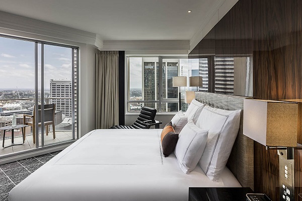 A luxury hotel room in Sydney