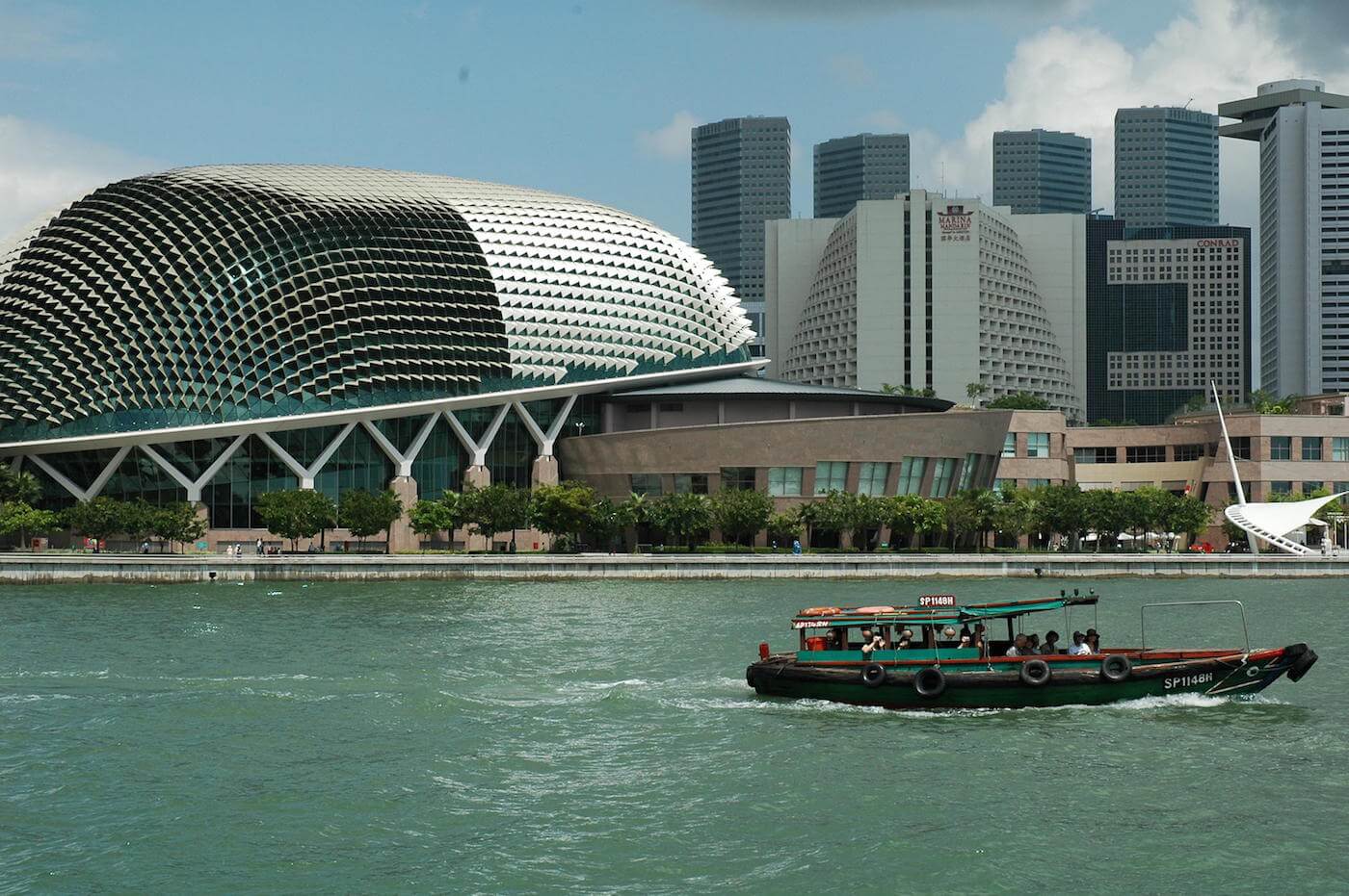 The Singapore River Cruise has some of the best sights of Marina Bay (pictured: Esplanade) Source: Jpatoka